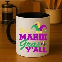 It's Mardi Gras Y'all New Orleans Celebration Coffee Mug thumb 4