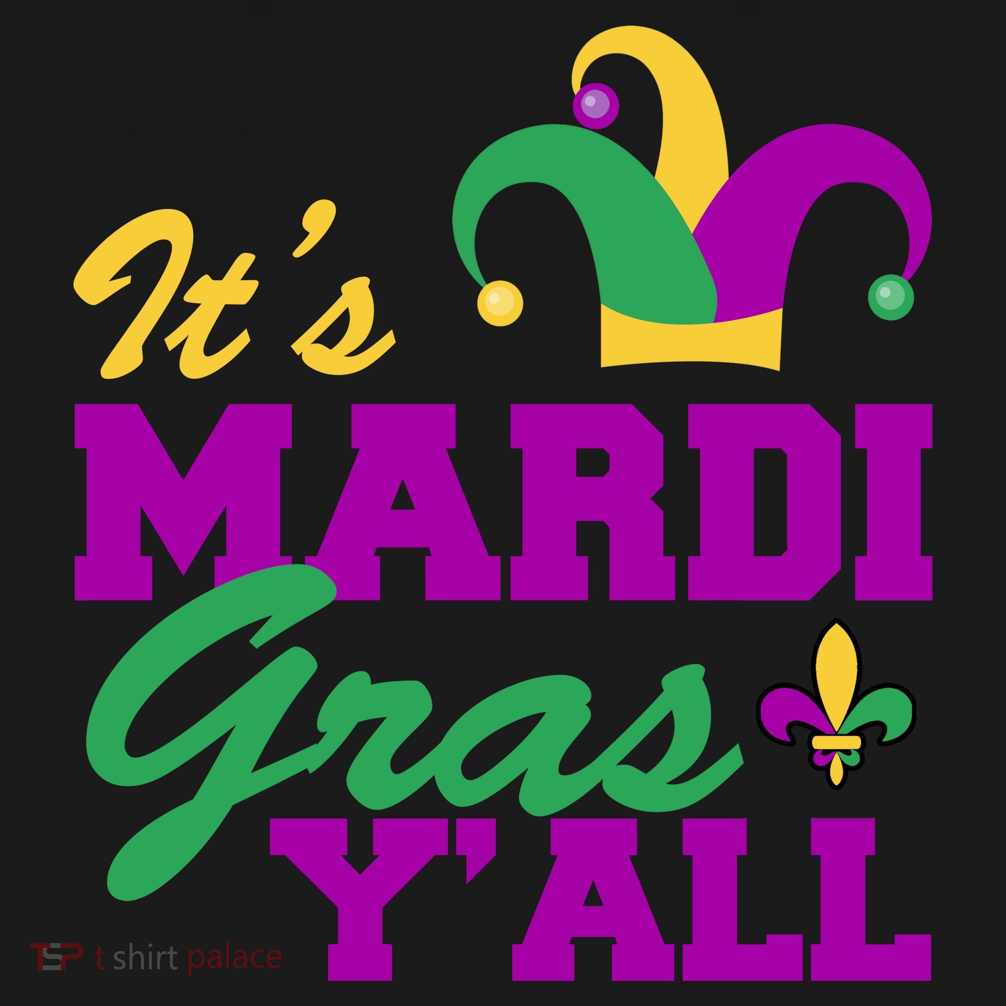 It's Mardi Gras Y'all New Orleans Celebration Coaster