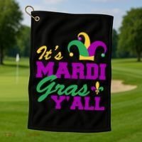 It's Mardi Gras Y'all New Orleans Celebration Golf Towel thumb 1