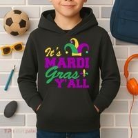 It's Mardi Gras Y'all New Orleans Celebration Kids Hoodie thumb 2
