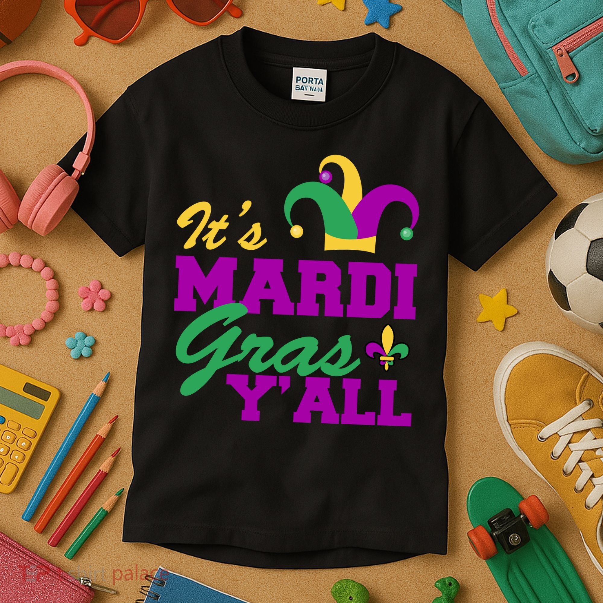 It's Mardi Gras Y'all New Orleans Celebration Kids T-Shirt
