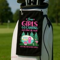 It's Me I'm Some Girls Go Camping And Drink Too Much Golf Towel thumb 2