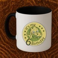 It's My 6th Birthday Dinosaur Coffee Mug thumb 2