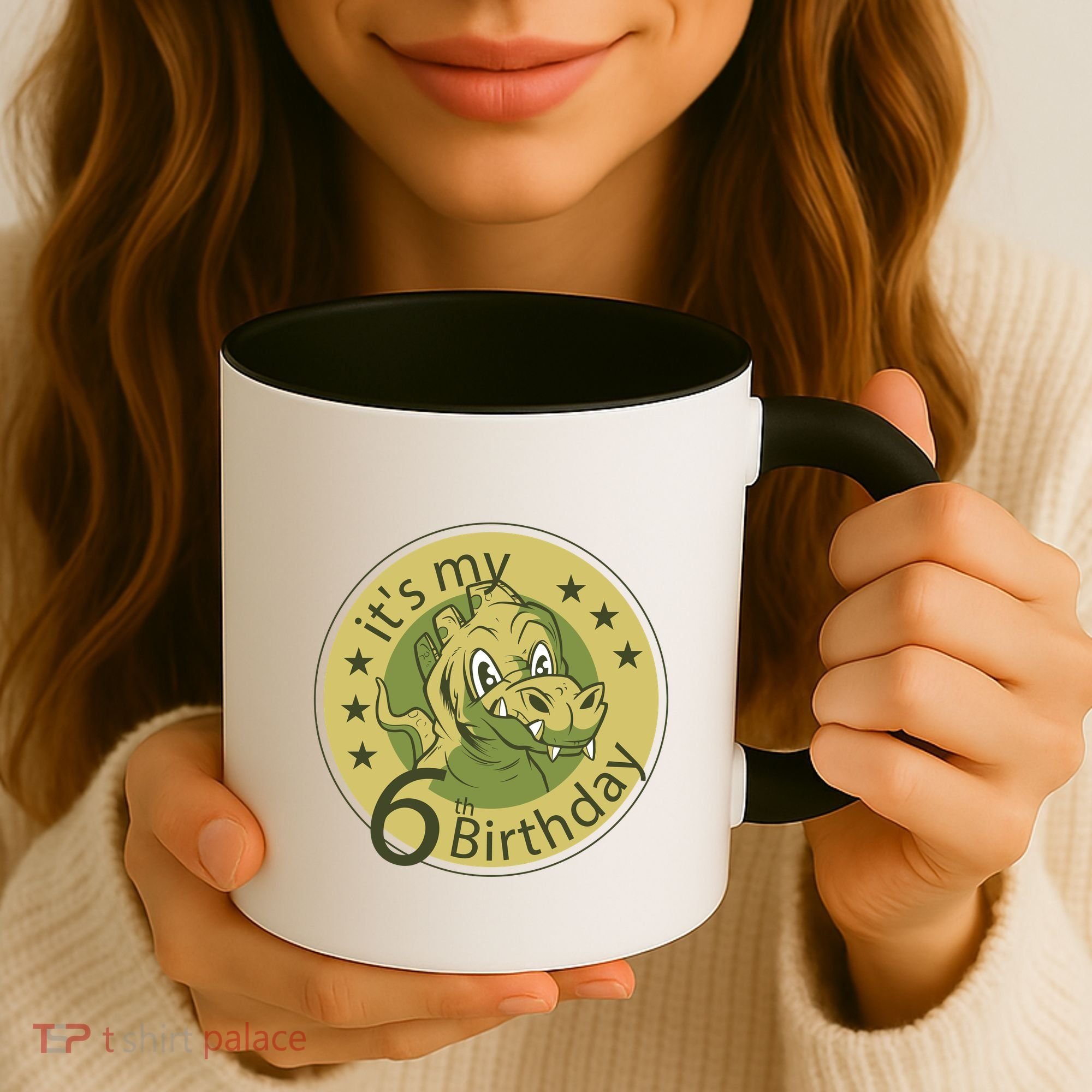 It's My 6th Birthday Dinosaur Coffee Mug