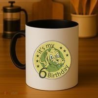 It's My 6th Birthday Dinosaur Coffee Mug thumb 4