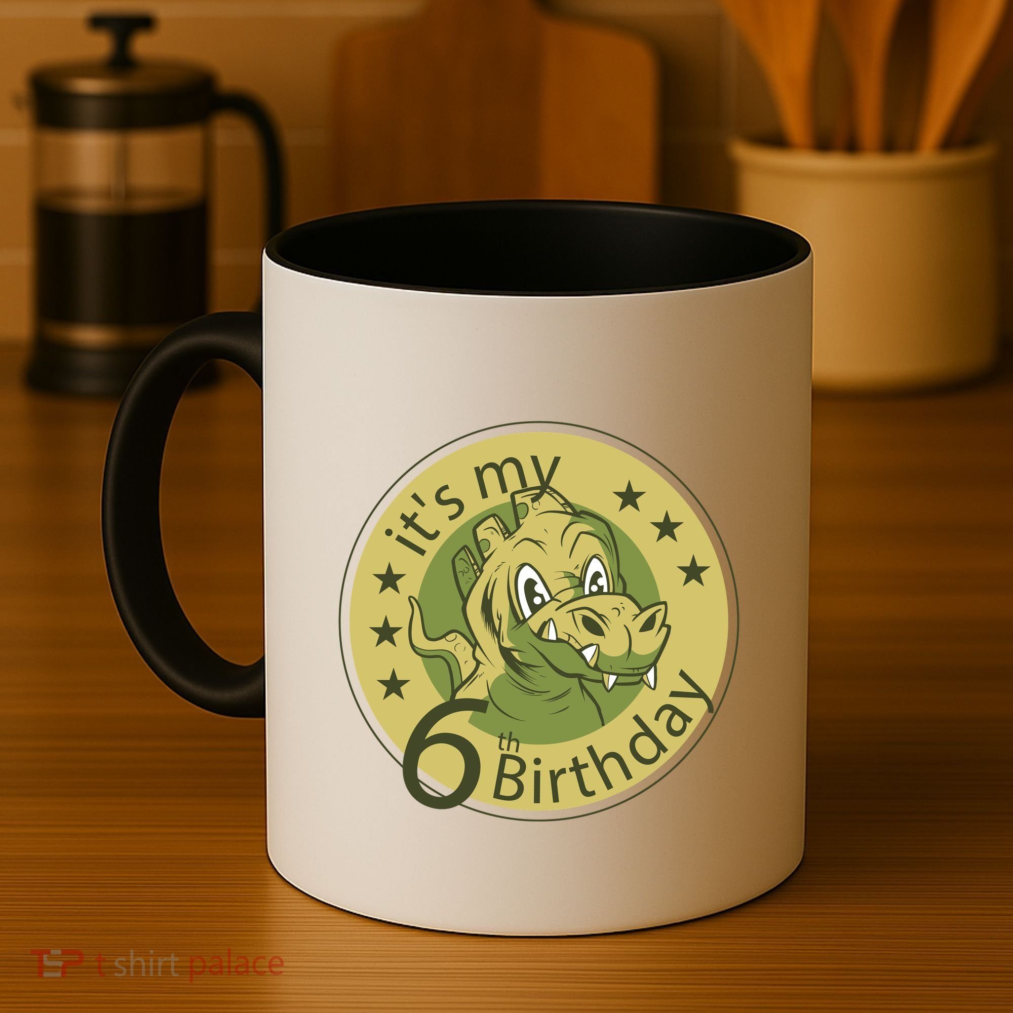 It's My 6th Birthday Dinosaur Coffee Mug