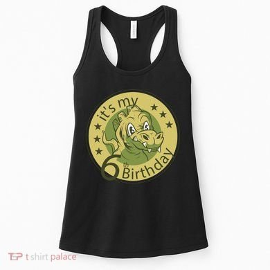 It's My 6th Birthday Dinosaur Women's Tank Top