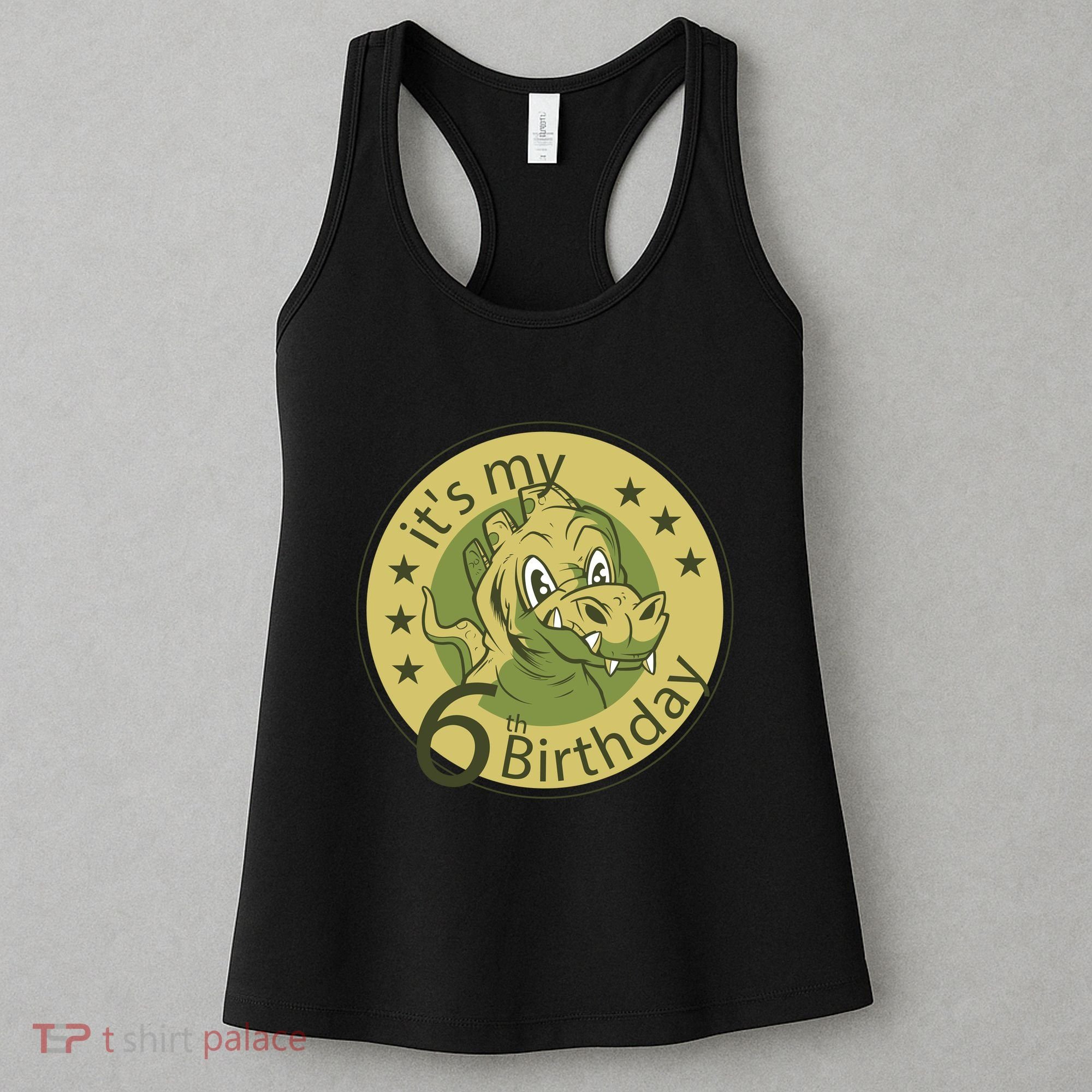 It's My 6th Birthday Dinosaur Women's Tank Top
