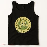 It's My 6th Birthday Dinosaur Tank Top thumb 2