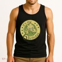 It's My 6th Birthday Dinosaur Tank Top thumb 3