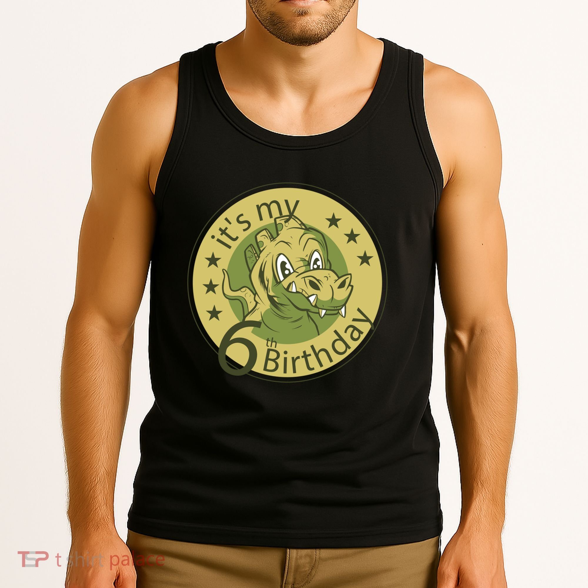 It's My 6th Birthday Dinosaur Tank Top