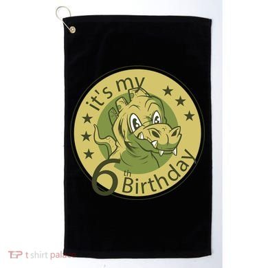 It's My 6th Birthday Dinosaur Golf Towel