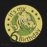 It's My 6th Birthday Dinosaur Kids T-Shirt thumb 4