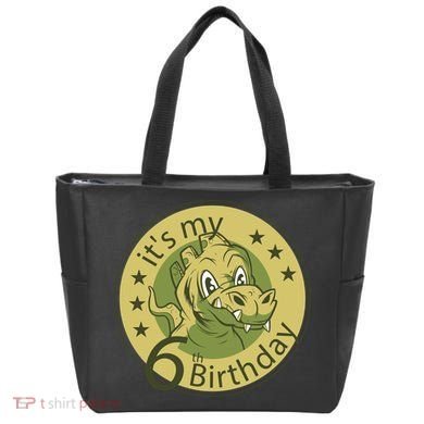 It's My 6th Birthday Dinosaur Tote Bag
