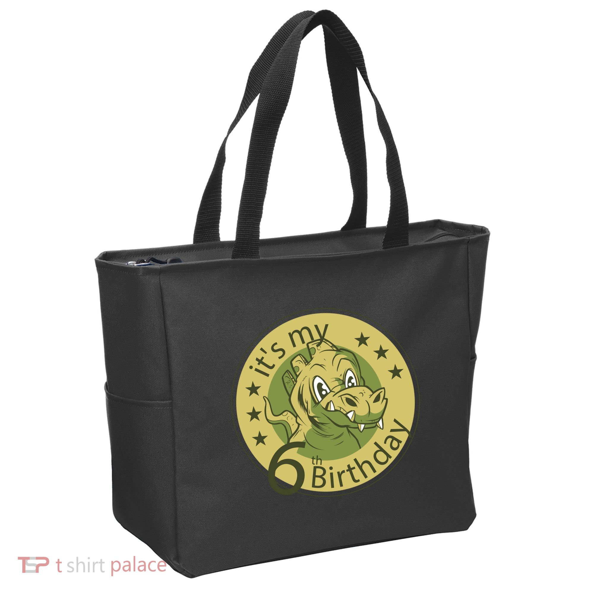 It's My 6th Birthday Dinosaur Tote Bag