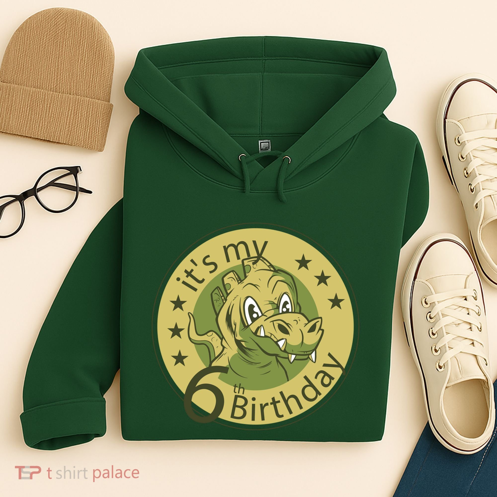It's My 6th Birthday Dinosaur Hoodie