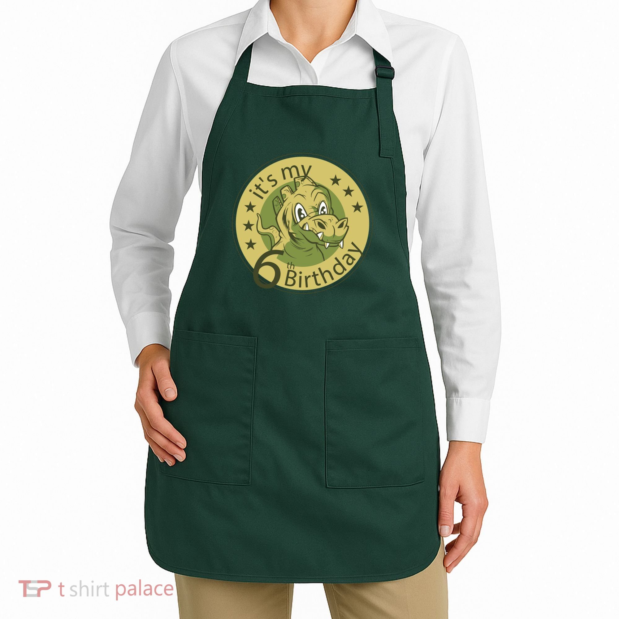 It's My 6th Birthday Dinosaur Apron