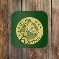 It's My 6th Birthday Dinosaur Coaster thumb 0