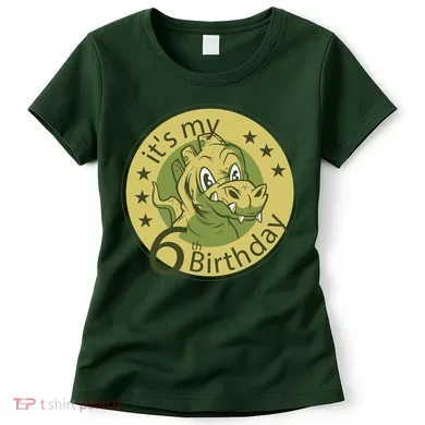 It's My 6th Birthday Dinosaur Women's T-Shirt