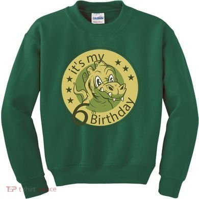 It's My 6th Birthday Dinosaur Kids Sweatshirt