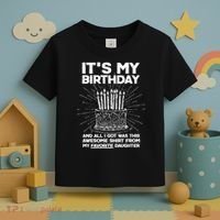 It's My Birthday Awesome Favorite Daughter Toddler T-Shirt thumb 3