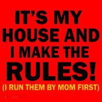 It's My House And I Make The Rules! Santa Hat thumb 1