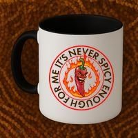 It's Never Spicy Enough For Me Evil Hot Chili Pepper Coffee Mug thumb 2