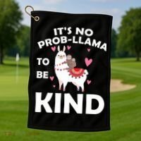 Its No Prob-Lama To Be Kind Golf Towel thumb 1