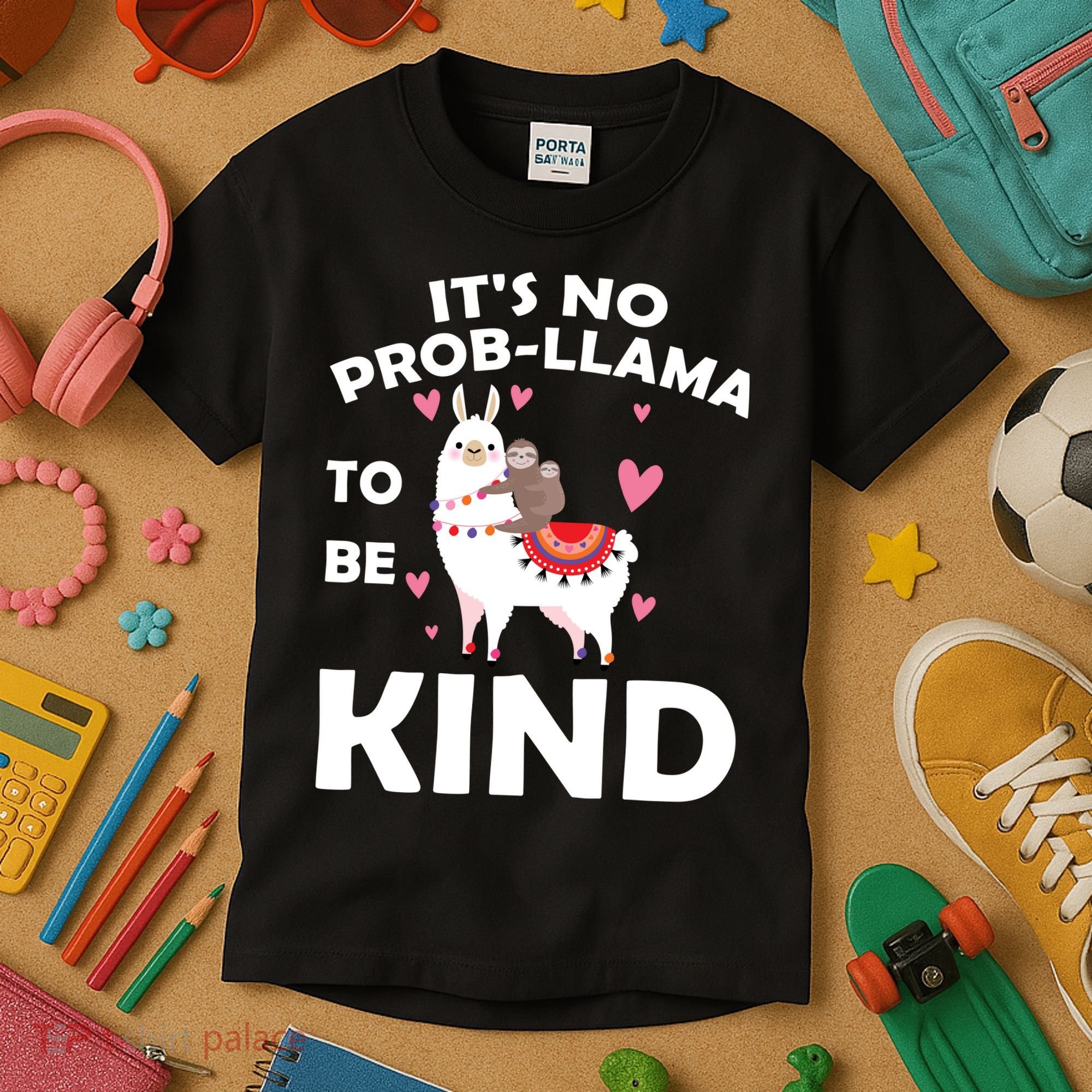 Its No Prob-Lama To Be Kind Kids T-Shirt