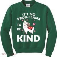 Its No Prob-Lama To Be Kind Kids Sweatshirt thumb 0