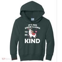 Its No Prob-Lama To Be Kind Kids Hoodie thumb 0