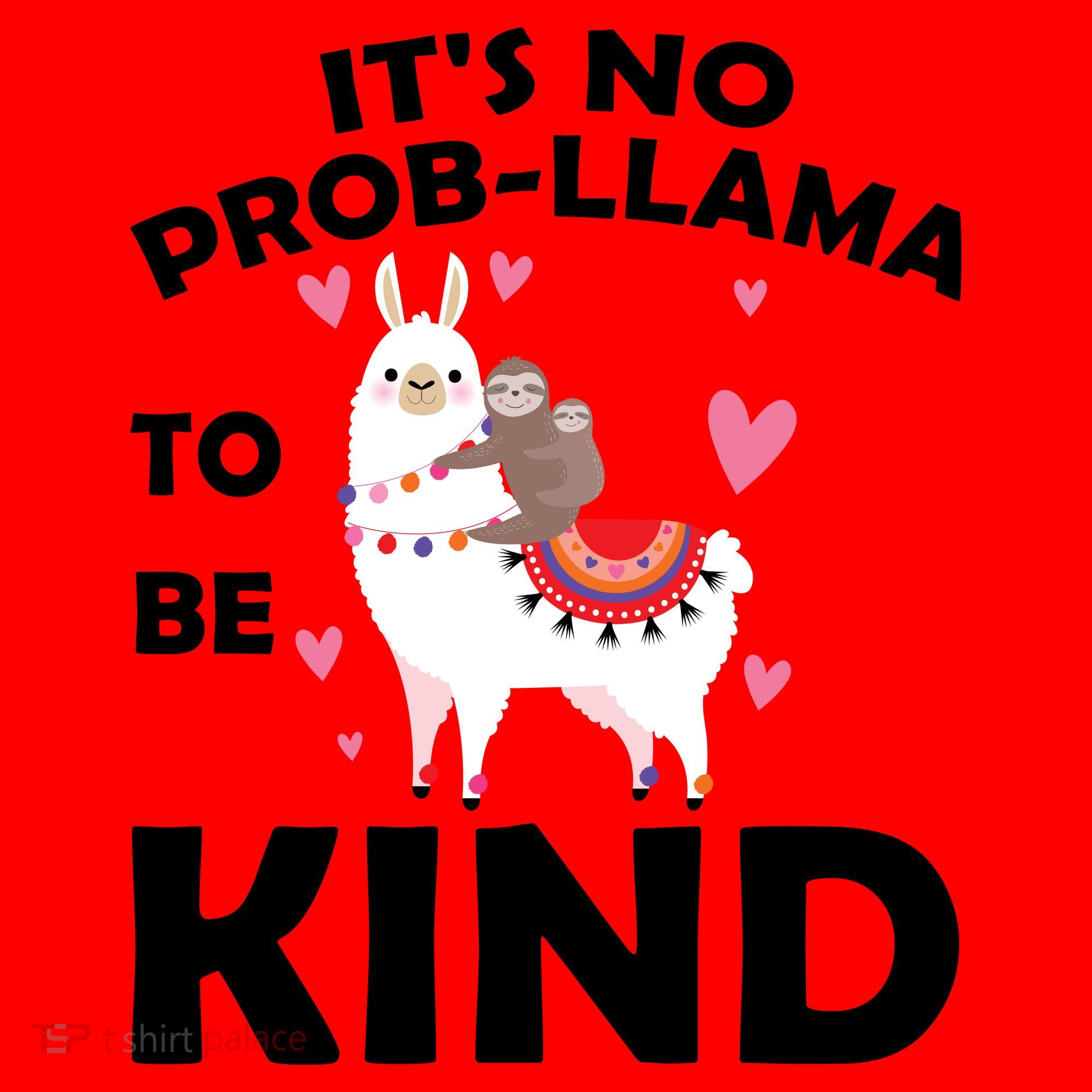 Its No Prob-Lama To Be Kind Santa Hat