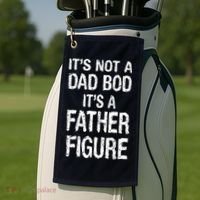 It's Not A Dad Bod Its A Father Figure Fathers Day Golf Towel thumb 2