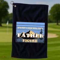 It's Not A Dad Bod Its A Father Figure Mountains Golf Towel thumb 1