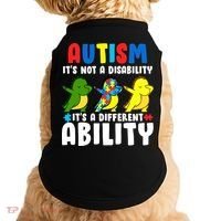 It's Not A Disability Ability Autism Dinosaur Dabbing Doggie Tank thumb 0