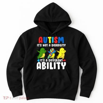 It's Not A Disability Ability Autism Dinosaur Dabbing Hoodie