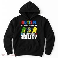 It's Not A Disability Ability Autism Dinosaur Dabbing Hoodie thumb 0