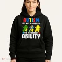 It's Not A Disability Ability Autism Dinosaur Dabbing Hoodie thumb 5