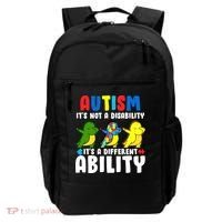 It's Not A Disability Ability Autism Dinosaur Dabbing Backpack thumb 0