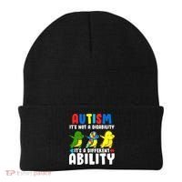 It's Not A Disability Ability Autism Dinosaur Dabbing Beanie thumb 0