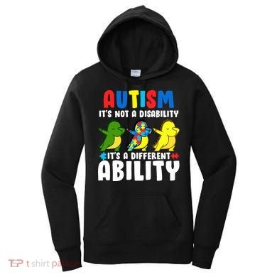 It's Not A Disability Ability Autism Dinosaur Dabbing Women's Hoodie
