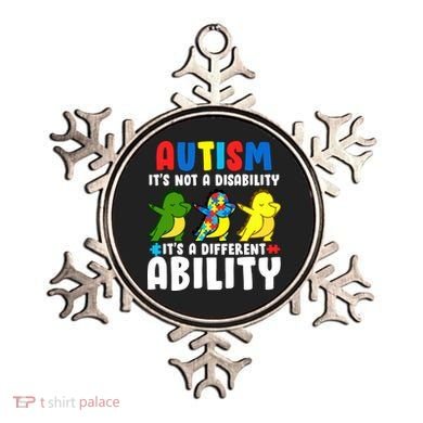 It's Not A Disability Ability Autism Dinosaur Dabbing Ornament