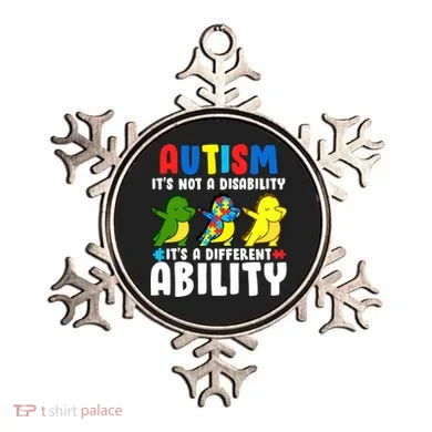 It's Not A Disability Ability Autism Dinosaur Dabbing Ornament