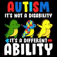 It's Not A Disability Ability Autism Dinosaur Dabbing Kids Sweatshirt thumb 2