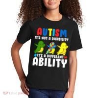 It's Not A Disability Ability Autism Dinosaur Dabbing Kids T-Shirt thumb 2