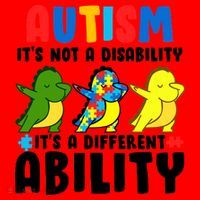 It's Not A Disability Ability Autism Dinosaur Dabbing Santa Hat thumb 1
