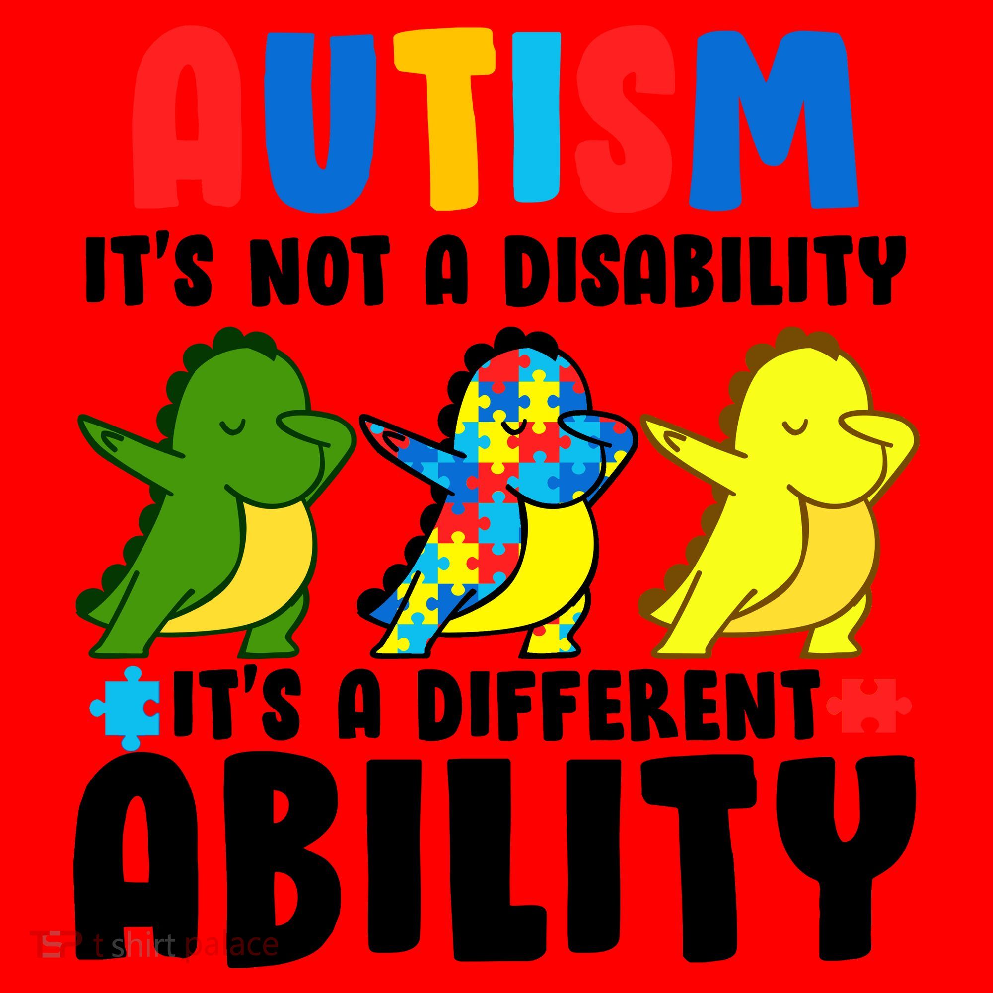 It's Not A Disability Ability Autism Dinosaur Dabbing Santa Hat