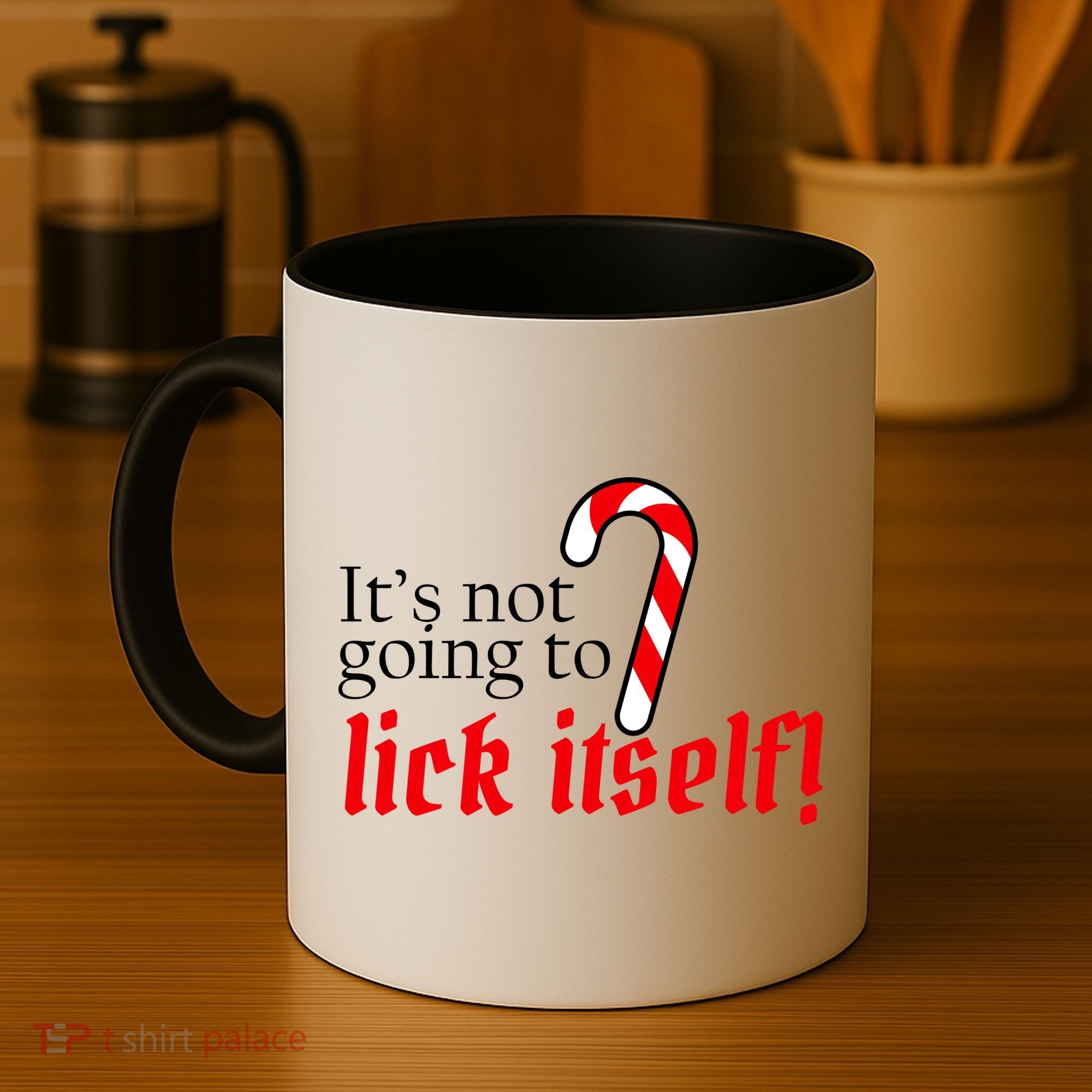 It's Not Going To Lick Itself Candy Cane Coffee Mug