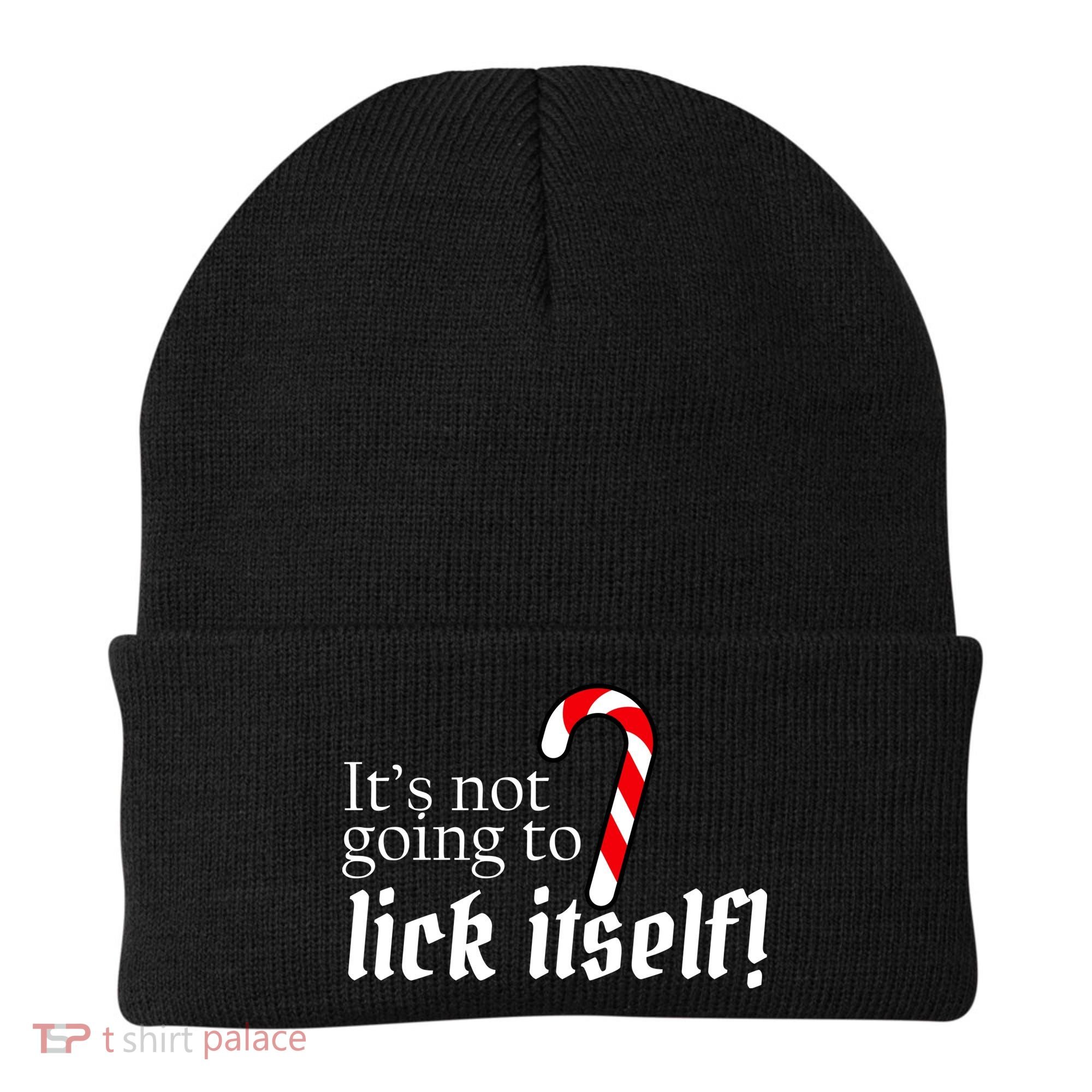 It's Not Going To Lick Itself Candy Cane Beanie