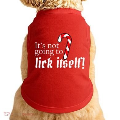 It's Not Going To Lick Itself Candy Cane Doggie Tank